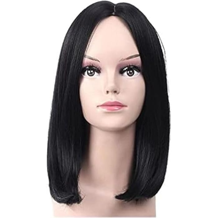 DILLARDS Women's Synthetic Wig Medium Length Straight With Bangs, Black - Image 2